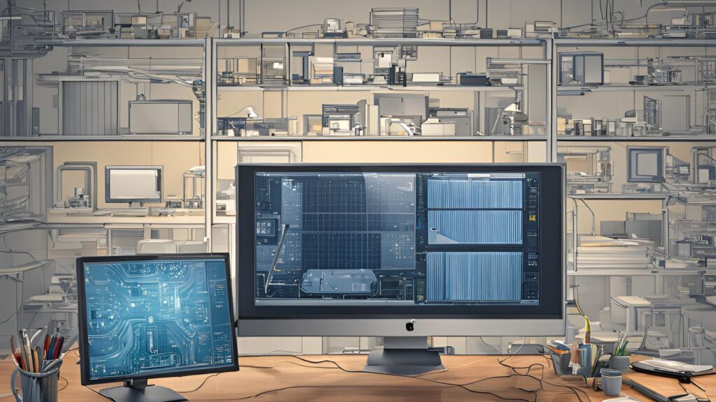 An office of a semiconductor design engineer