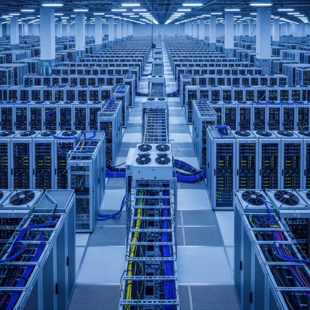 Data center server racks with power infrastructure