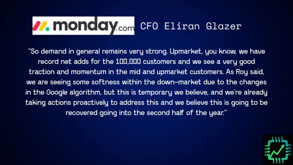 A Chip Stock Investor slide showing a quote from CFO Eliran Glazer